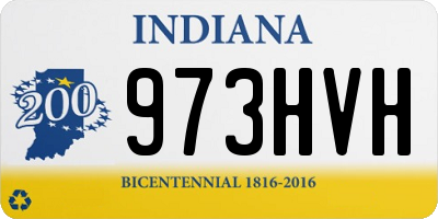 IN license plate 973HVH