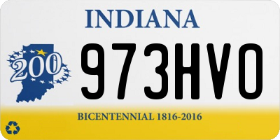 IN license plate 973HVO