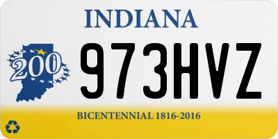 IN license plate 973HVZ