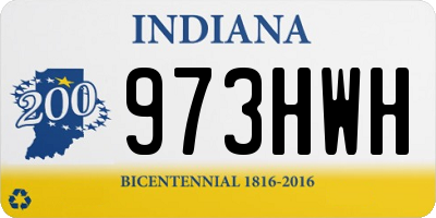IN license plate 973HWH