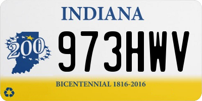 IN license plate 973HWV