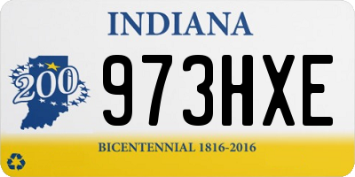 IN license plate 973HXE