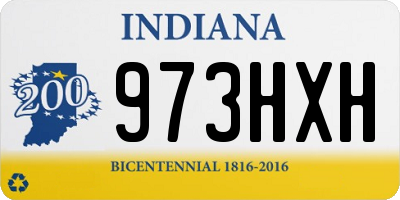 IN license plate 973HXH