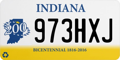 IN license plate 973HXJ
