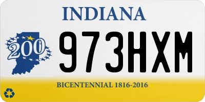 IN license plate 973HXM