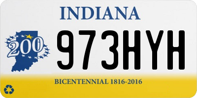IN license plate 973HYH