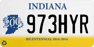 IN license plate 973HYR
