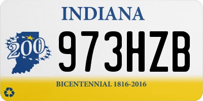 IN license plate 973HZB