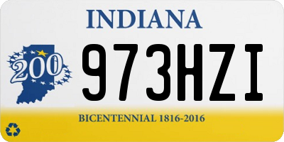 IN license plate 973HZI