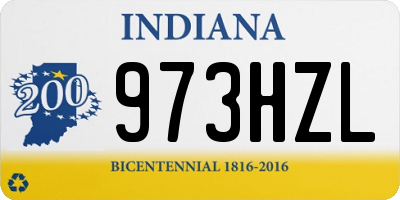IN license plate 973HZL