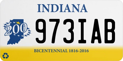 IN license plate 973IAB