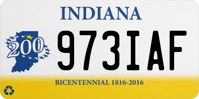 IN license plate 973IAF