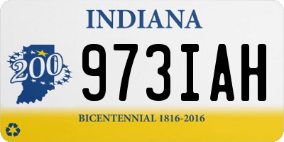 IN license plate 973IAH