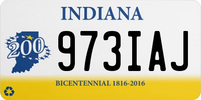 IN license plate 973IAJ