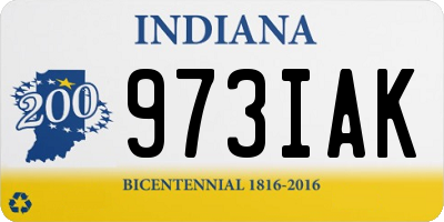 IN license plate 973IAK