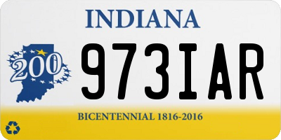 IN license plate 973IAR