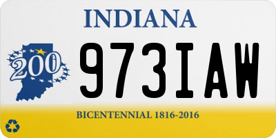 IN license plate 973IAW