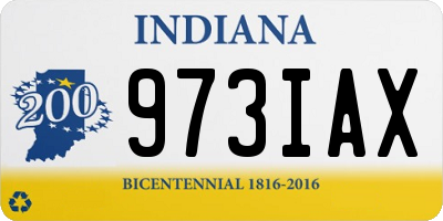 IN license plate 973IAX
