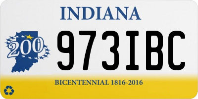 IN license plate 973IBC