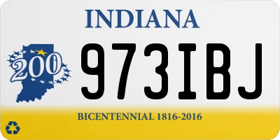 IN license plate 973IBJ