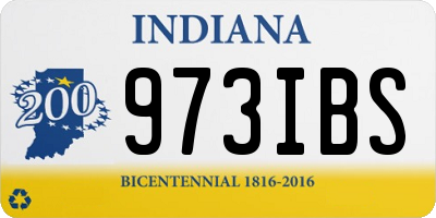 IN license plate 973IBS