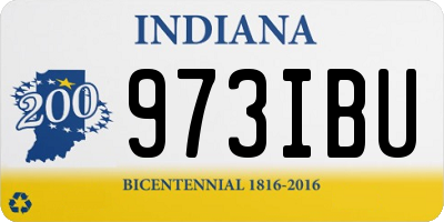 IN license plate 973IBU
