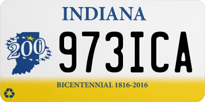 IN license plate 973ICA