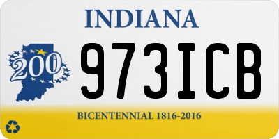 IN license plate 973ICB