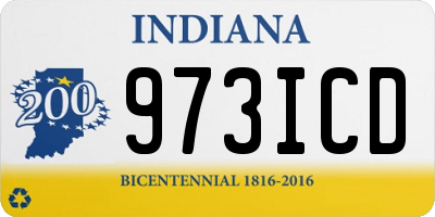IN license plate 973ICD