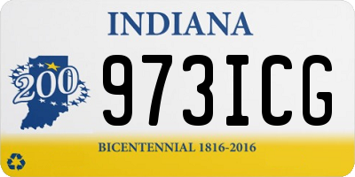 IN license plate 973ICG