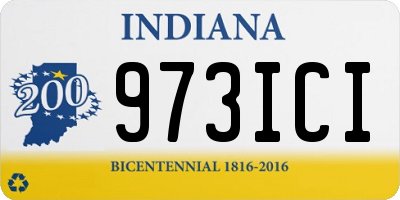 IN license plate 973ICI