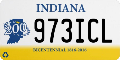 IN license plate 973ICL