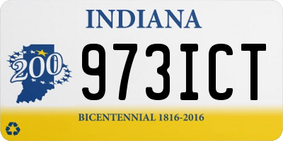 IN license plate 973ICT