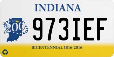 IN license plate 973IEF