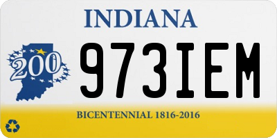 IN license plate 973IEM