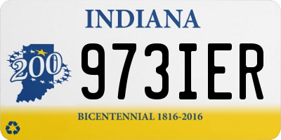 IN license plate 973IER