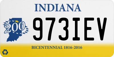 IN license plate 973IEV