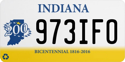 IN license plate 973IFO