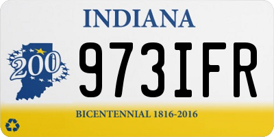 IN license plate 973IFR