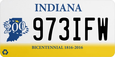 IN license plate 973IFW