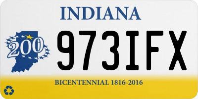 IN license plate 973IFX