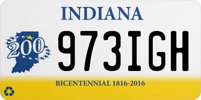 IN license plate 973IGH