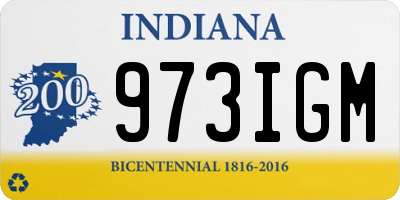 IN license plate 973IGM