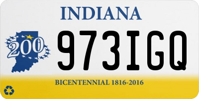 IN license plate 973IGQ