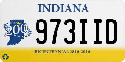 IN license plate 973IID