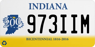 IN license plate 973IIM