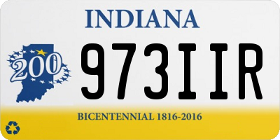 IN license plate 973IIR
