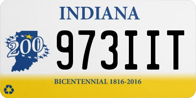 IN license plate 973IIT