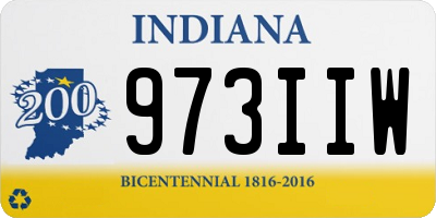 IN license plate 973IIW