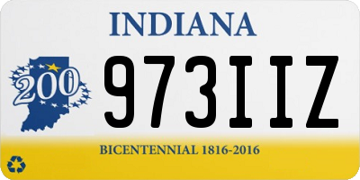 IN license plate 973IIZ